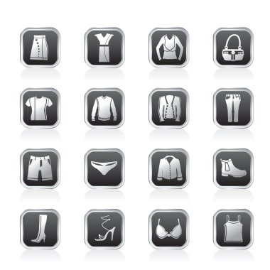 Clothing and Dress Icons clipart