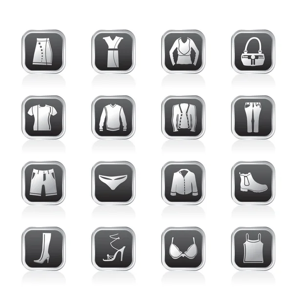 Ікони одягу та одягу — стоковий вектор