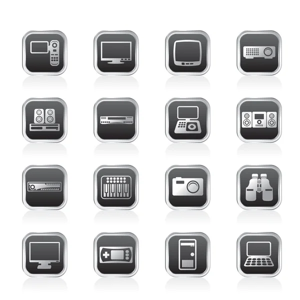 Iconos de equipos de alta tecnología — Archivo Imágenes Vectoriales