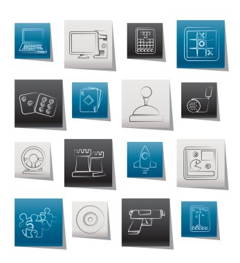 Computer Games tools and Icons clipart