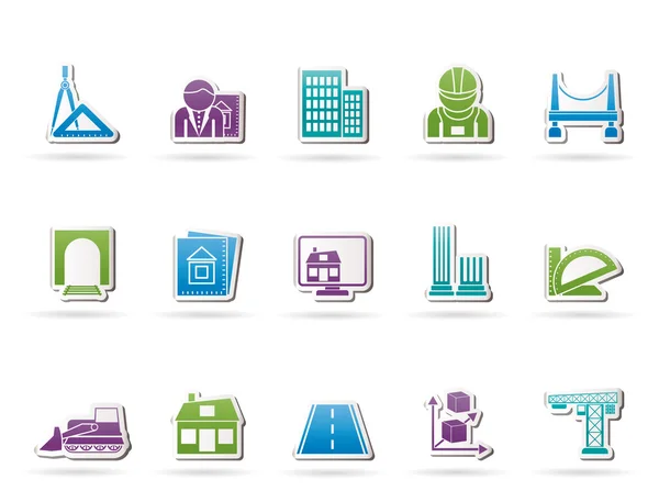 Architecture and construction icons — Stock Vector