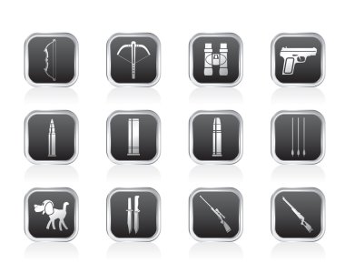 Hunting and arms Icons clipart