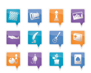 Hobby, Leisure and Holiday Icons clipart