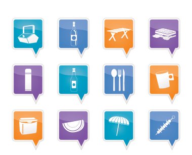 Picnic and holiday icons clipart