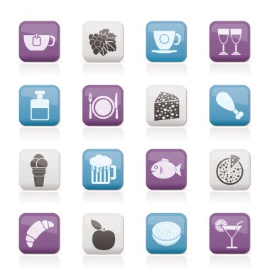 Food, Drink and beverage icons clipart