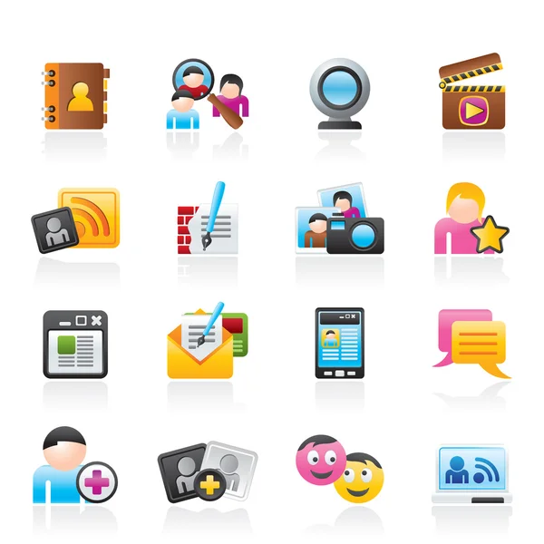 stock vector Social networking and communication icons