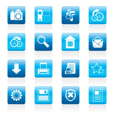 Simple Internet and Website Icons clipart