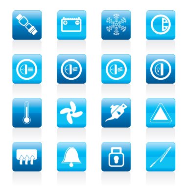 Car Dashboard icons clipart