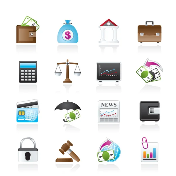 Stock vector Business, finance and bank icons