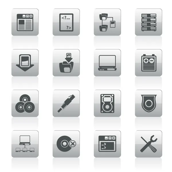 Server Side Computer icons — Stock Vector
