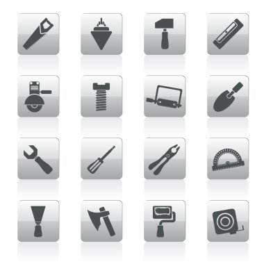 Building and Construction Tools icons clipart