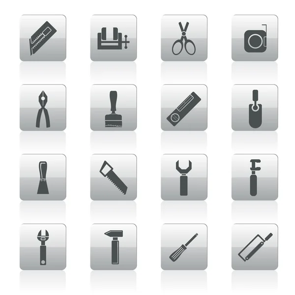 Ícones de ferramentas de construção e construção —  Vetores de Stock