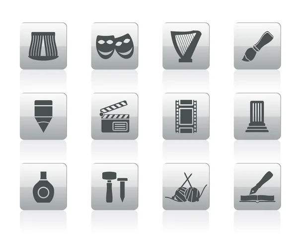 Différents types d'icônes d'art — Image vectorielle