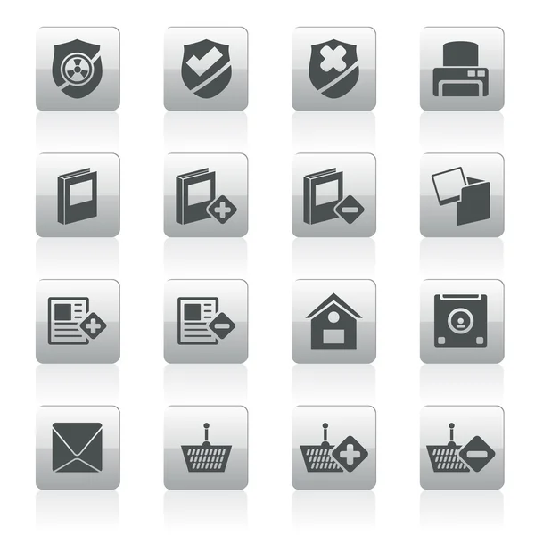Botões e ícones da Internet e do Website — Vetor de Stock