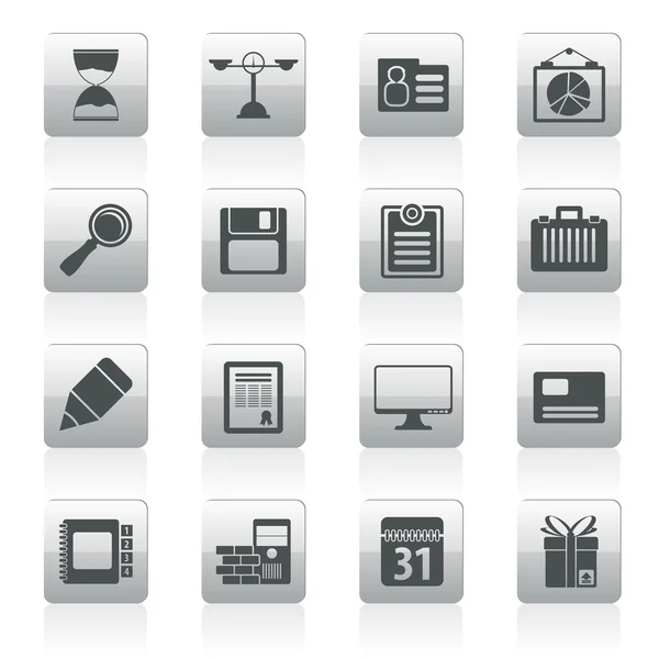 Icônes d'affaires et de bureau — Image vectorielle