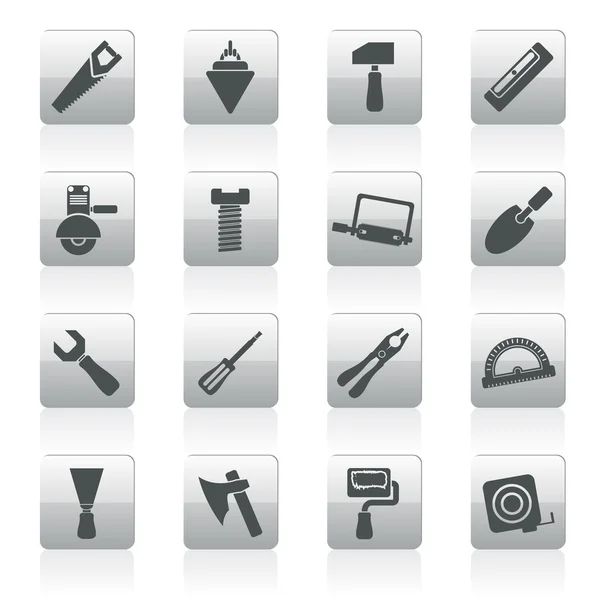Bouw en constructie tools pictogrammen — Stockvector