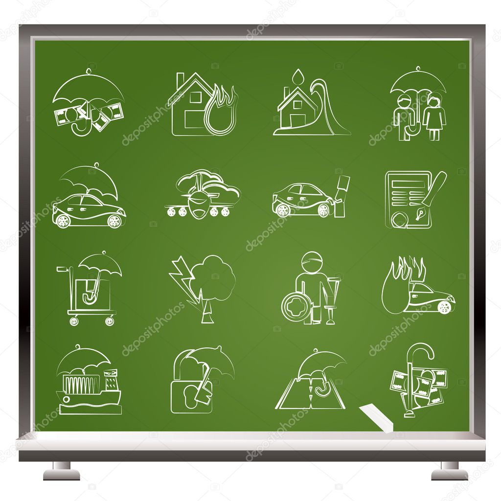 Insurance and risk icons