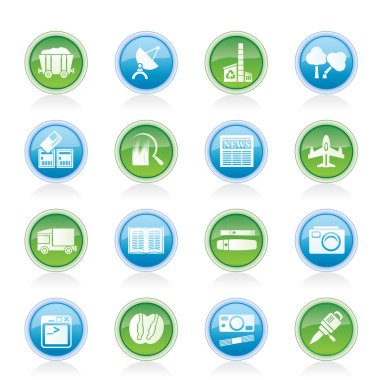 Business and industry icons clipart