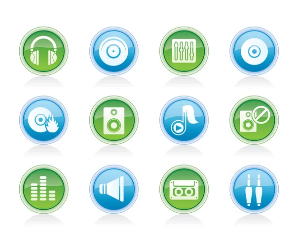 Music and sound icons — Stock Vector