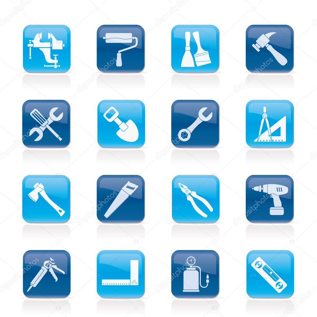 Building and Construction work tool icons