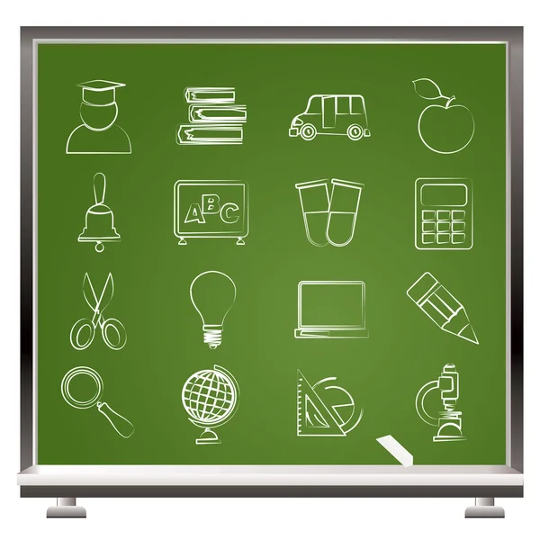 Icônes d'éducation et d'école — Image vectorielle