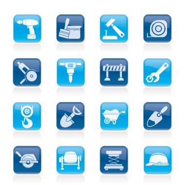 Building and construction icons clipart