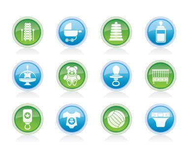 Child, Baby and Baby Online Shop Icons clipart