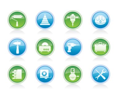 Building and Construction Tools icons clipart