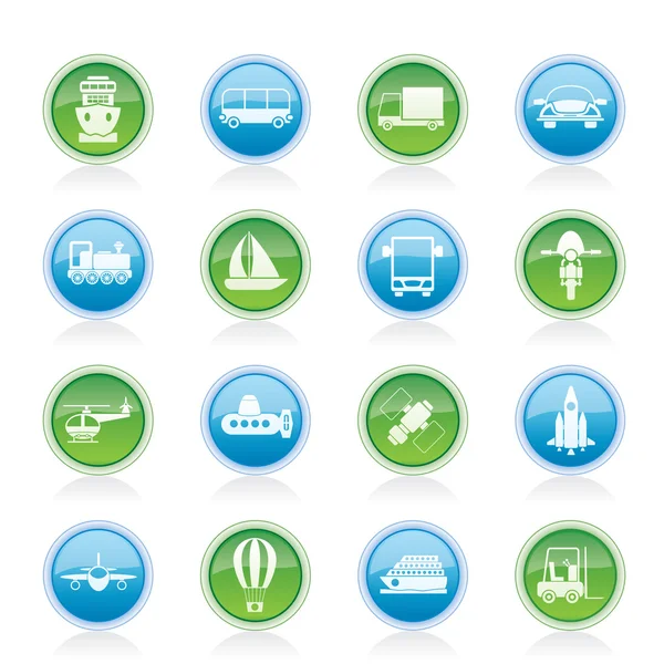 Transportation, travel and shipment icons — Stock Vector