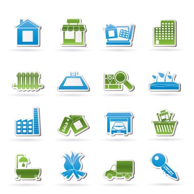 Real Estate and building icons clipart