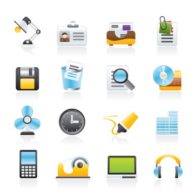 Office and business icons clipart