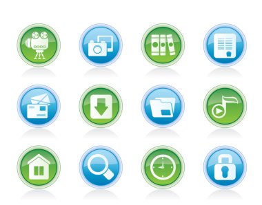 Computer and website icons clipart