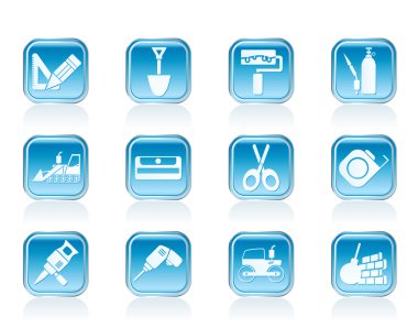 Building and construction icons clipart