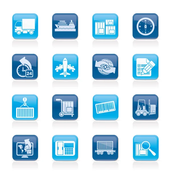 Shipping and logistics icons — Stock Vector