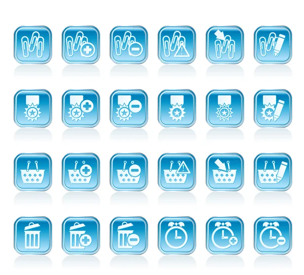 24 icônes d'affaires, de bureau et de site Web — Image vectorielle