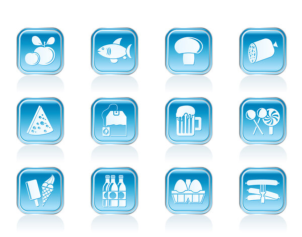 Food, drink and shop icons