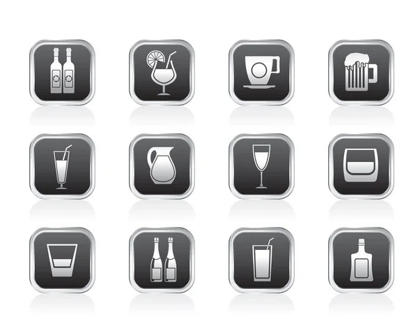 Olika slags drink ikoner — Stock vektor