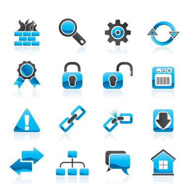 Internet and web site icons clipart