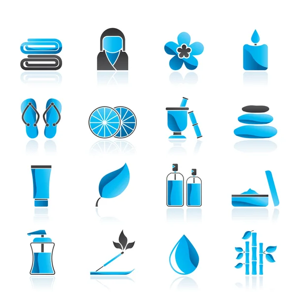 Objetos de spa iconos — Vector de stock