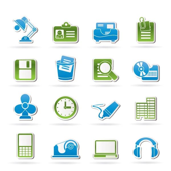 Office and business icons — Stock Vector