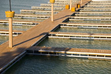 Docks on a bay clipart