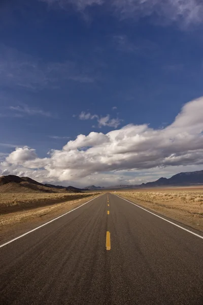 stock image Desert Highway and Spring Sky