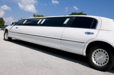 White Stretch Limo clipart