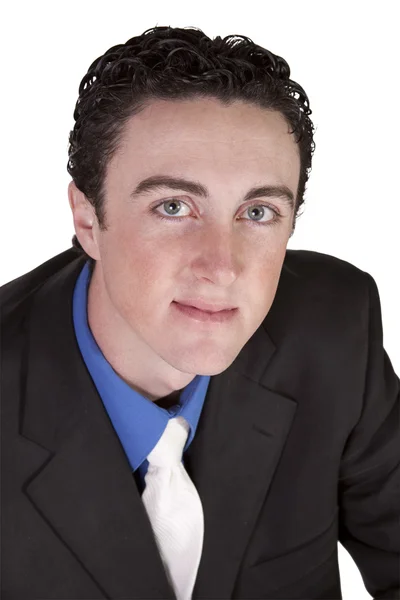 Close up de um jovem empresário - fundo branco — Fotografia de Stock