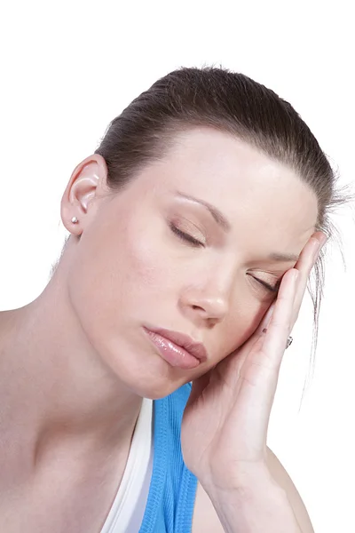 Woman with a Headache — Stock Photo, Image