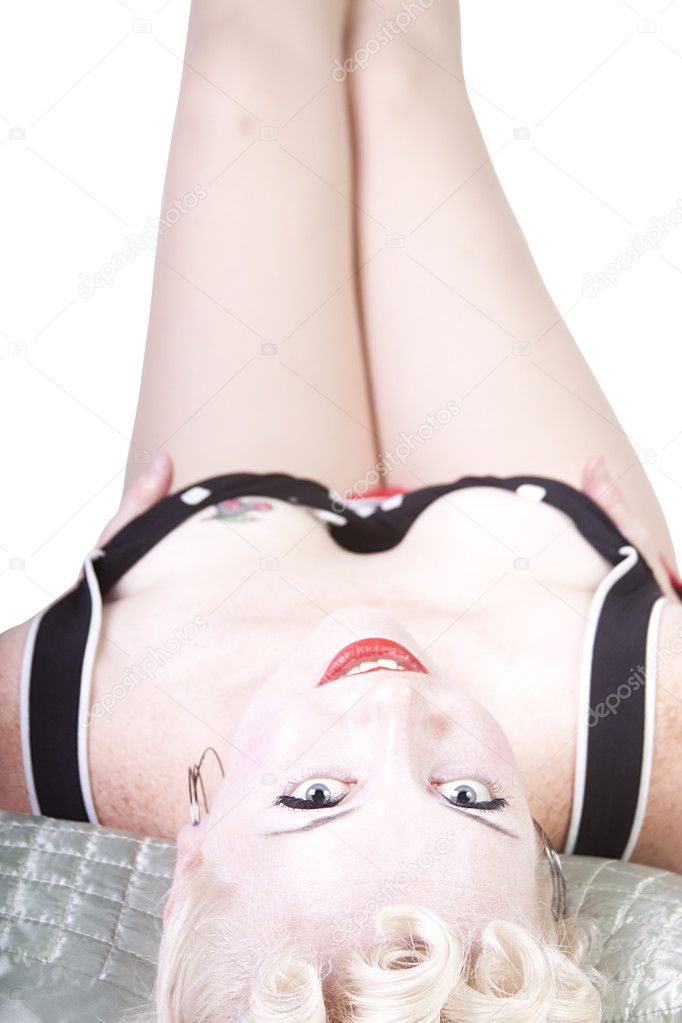 Sexy Pose of a Beautiful Sexy Retro Woman