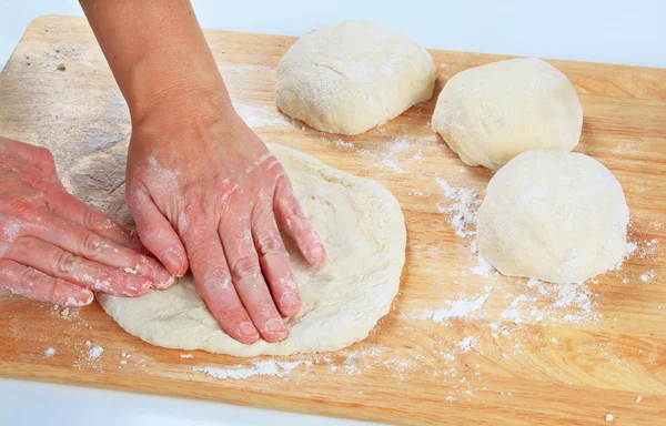 stock image Making pizza dough
