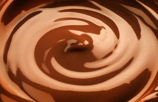 巧克力旋流 — 图库照片