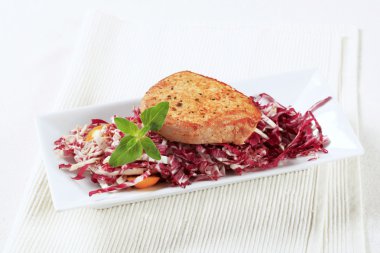 Marinated pork and red cabbage clipart