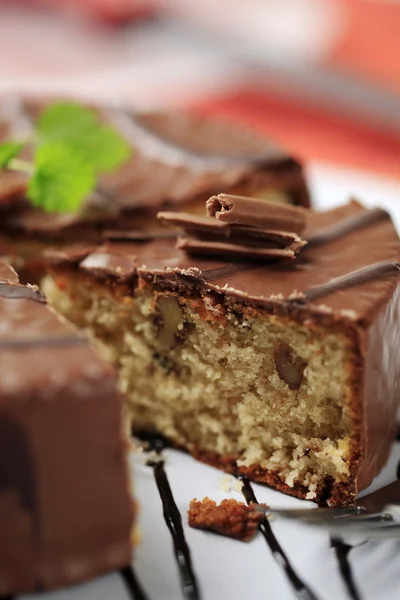 Geglazuurde chocoladetaart — Stockfoto